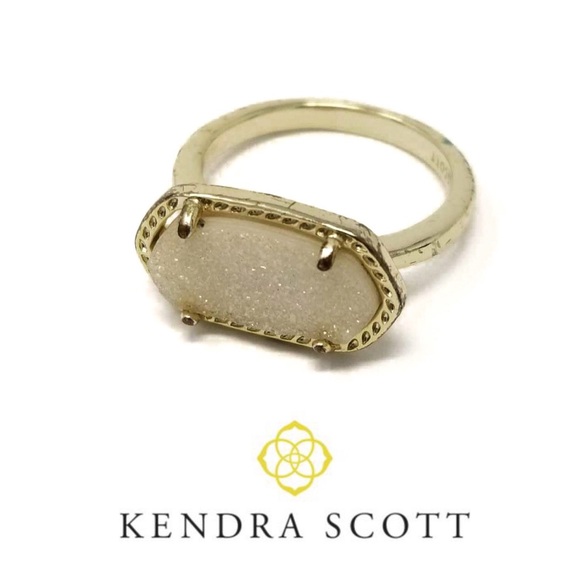 Kendra Scott Jewelry - Kendra Scott Elisa druzy ring in white size 5